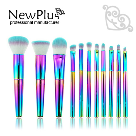 colorful  makeup brush set