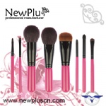 8PCS  red handle black ferrule Makeup Brush Set