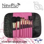 8PCS  red handle black ferrule Makeup Brush Set