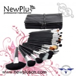 37PCS black handle silver ferrule Makeup Brush Set