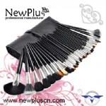 37PCS black handle silver ferrule Makeup Brush Set