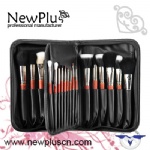 29PCS red wood handle shiny silver copper ferrule Makeup Brush Set
