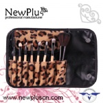 8PCS natural wood handle black ferrule Makeup Brush Set