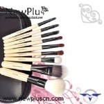 9PCS natural wood handle black ferrule Makeup Brush Set