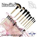 30CS natural wood handle black ferrule Makeup Brush Set