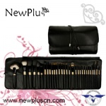 30CS natural wood handle black ferrule Makeup Brush Set