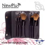 6PCS black wood handle black ferrule black bag Makeup Brush Set