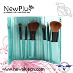 6PCS black wood handle black ferrule black bag Makeup Brush Set