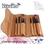 6PCS black wood handle black ferrule black bag Makeup Brush Set