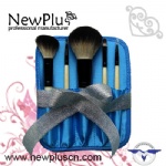 6支装木柄彩色包化妆套刷