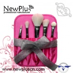 6支装木柄彩色包化妆套刷