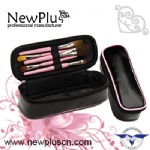 4PCS black wood handle black ferrule pink hair Makeup Brush Set