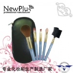 5支装塑胶柄金色管化妆套刷