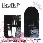 4PCS white wood handle silver ferrule Makeup Brush Set