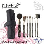 7PCS black handle gold ferrule Makeup Brush Set