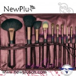 18PCS red handle black ferrule Makeup Brush Set