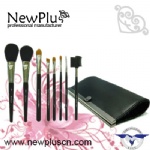 8PCS black wood handle silver ferrule Makeup Brush Set