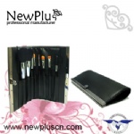 8PCS black wood handle silver ferrule Makeup Brush Set