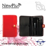 4PCS black wood handle black ferrule Makeup Brush Set