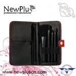 4PCS black wood handle black ferrule Makeup Brush Set