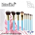 9支装兰柄金管点钻化妆套刷