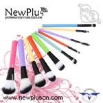 10支装彩色柄黑管化妆套刷