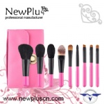 9PCS pink color handle black ferrule makeup Brush Set