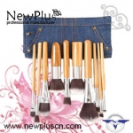 10PCS bamboo handle makeup Brush Set
