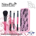 4PCS red handle double ends makeup Brush Set