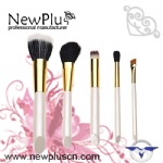 5支白柄金管化妆套刷