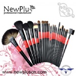 21PCS red-black  handle black ferrule makeup Brush Set