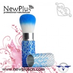 colorful retractable Kabuki brush w/diamond