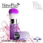 colorful retractable Kabuki brush w/diamond